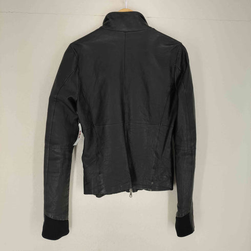 ジージーディー GGD 裏地総柄 ハイネックレザージャケット メンズ 2