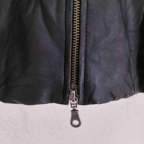 ジージーディー GGD 裏地総柄 ハイネックレザージャケット メンズ 2