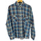 ラングラー Wrangler 80S USA製 マドラスチェック 襟芯 フラップポケット ロゴワッペン ラメ L/S シャツ メンズ import:M