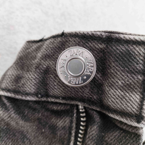 ザラ ZARA タイダイ染ブラックデニムパンツ レディース