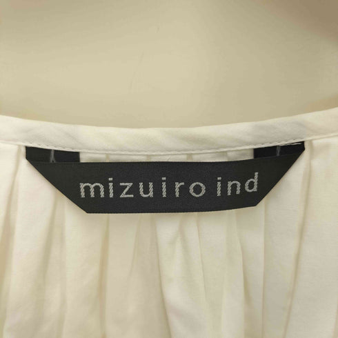 ミズイロインド mizuiro ind バック ギャザー L/S ブラウス レディース