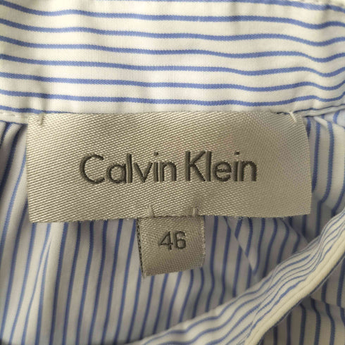 カルバンクライン CALVIN KLEIN ピンストライプ プルオーバー S/S ブラウス レディース EUR:46