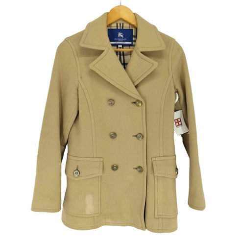 バーバリーブルーレーベル BURBERRY BLUE LABEL 裏地ノヴァチェックウールピーコート レディース 38