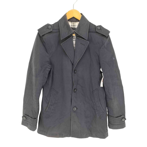 バーバリーブラックレーベル BURBERRY BLACK LABEL 裏地ノヴァチェックシングルトレンチコート メンズ L