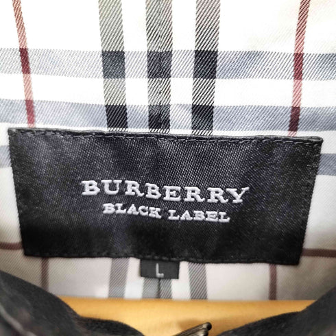 バーバリーブラックレーベル BURBERRY BLACK LABEL 裏地ノヴァチェックシングルトレンチコート メンズ L