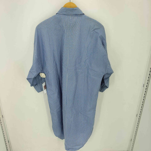 ザラ ZARA ストライプ ハーフジップ ワンピース レディース import:M