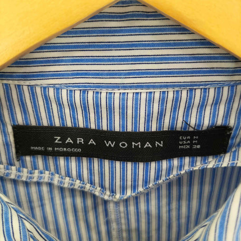 ザラ ZARA ストライプ ハーフジップ ワンピース レディース import:M
