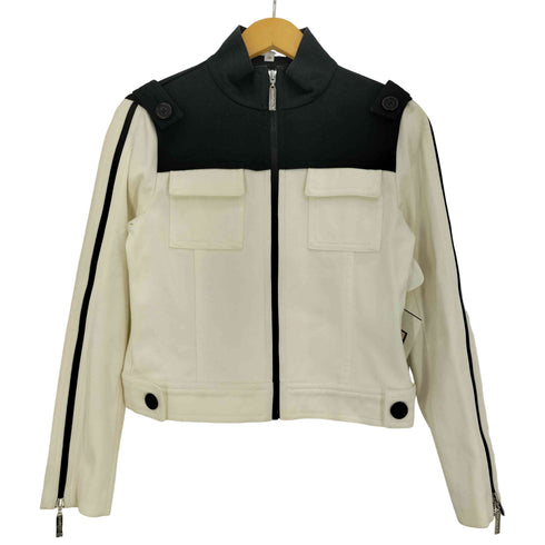 クレージュ courreges ツートン 袖ジップ ジップアップジャケット レディース JPN:38