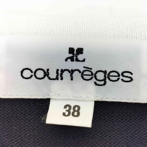 クレージュ courreges スクエアネック 花 ビーズ 半袖ニット レディース JPN:38