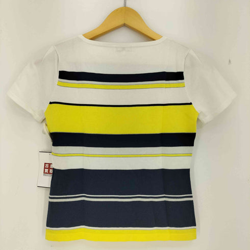 クレージュ courreges スパンコール ラメ ボーダー クルーネックTシャツ レディース JPN:38