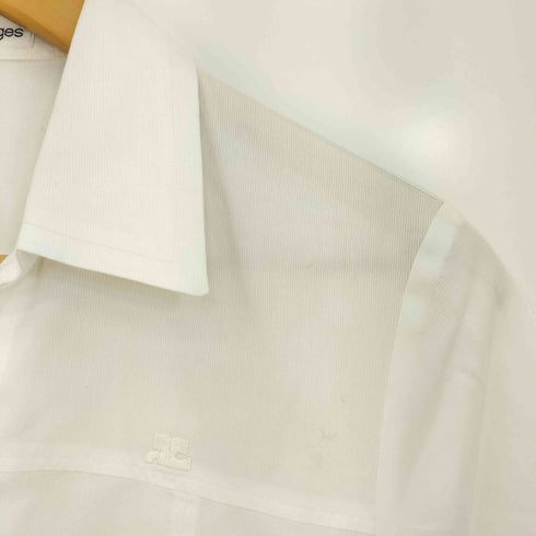 クレージュ courreges 比翼 七分丈 スキッパーシャツ レディース JPN:9号