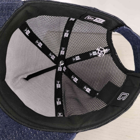 ニューエラ NEW ERA チームロゴ刺繍 デニム メッシュ 切替 6パネル キャップ メンズ