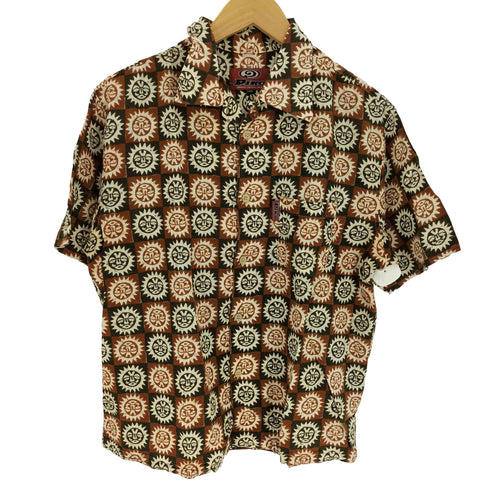 ピコ PIKO 総柄 太陽 S/S 開襟 オープンカラーシャツ メンズ JPN:L
