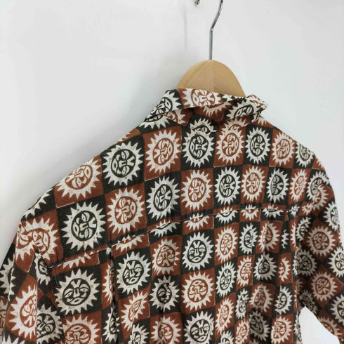 ピコ PIKO 総柄 太陽 S/S 開襟 オープンカラーシャツ メンズ JPN:L