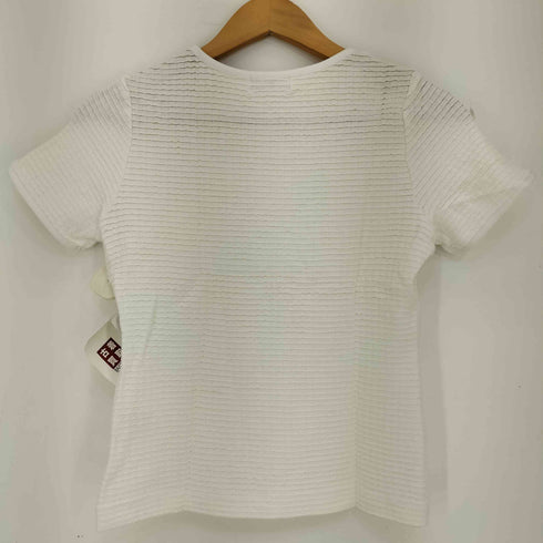 クレージュ courreges リボン ロゴストラップ クルーネックTシャツ レディース JPN:38