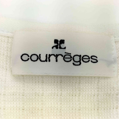 クレージュ courreges リボン ロゴストラップ クルーネックTシャツ レディース JPN:38
