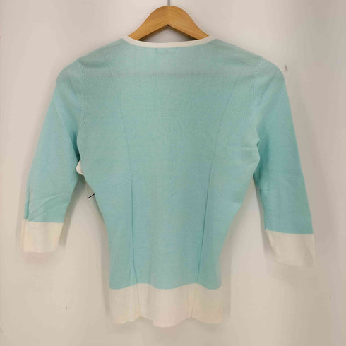 クレージュ courreges リボン 七分丈 Vネックニット レディース JPN:9号