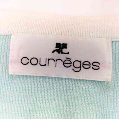 クレージュ courreges リボン 七分丈 Vネックニット レディース JPN:9号