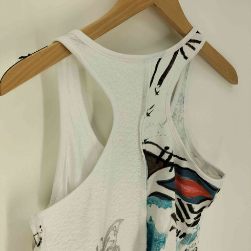 デシグアル Desigual 13SS COCO HIELO 蝶々 フラワー レース 切替 タンクトップ Y2KSS レディース import:M