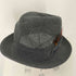 ボルサリーノ Borsalino リネン 中折れハット ロゴ刺繍 羽根 レディース 55cm
