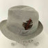 ボルサリーノ Borsalino リネン 中折れハット ロゴ刺繍 羽根 メンズ 55cm