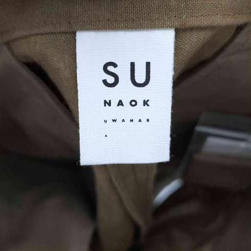 スナオクワハラ sunaokuwahara リネンペーパークロス タック ベルテッド クロップドパンツ レディース JPN:2