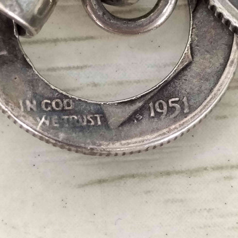 刻印 UNITED STATES OF AMERICA ONE DIME 10セント硬貨 ペンダント ネックレス メンズ
