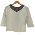 クレージュ courreges リブライン VネックTシャツ レディース JPN:9号