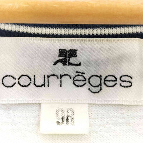 クレージュ courreges リブライン VネックTシャツ レディース JPN:9号