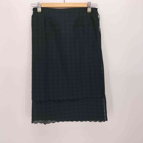 イッセイミヤケ ISSEY MIYAKE HaaT ボウタイ 刺繍ブラウス スカートセットアップ レディース JPN:2
