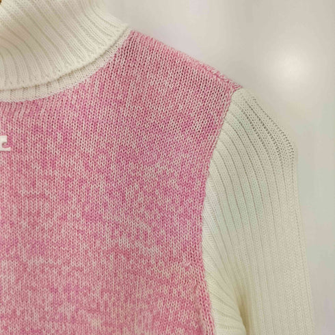 クレージュ courreges リブ切替 タートルネックニット レディース JPN:38