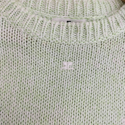クレージュ courreges レーヨン混 ケーブル半袖ニット レディース JPN:9号