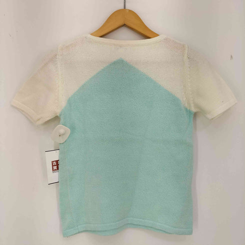 クレージュ courreges ツートン 半袖コットンニット レディース JPN:9号