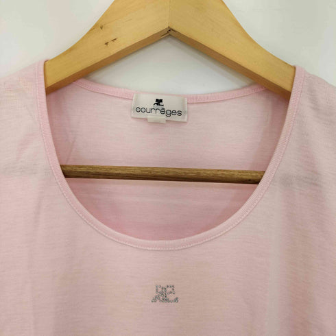 クレージュ courreges ラインストーン UネックTシャツ レディース JPN:9号