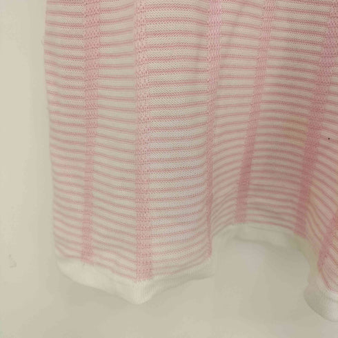 クレージュ courreges コットンレーヨン ボーダー クルーネックTシャツ レディース JPN:9号