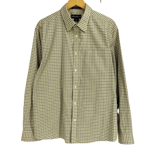 エディーバウアー Eddie Bauer WRINKLE RESISTANT チェック柄 コットン 長袖 シャツ メンズ import:L
