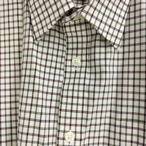 エディーバウアー Eddie Bauer WRINKLE RESISTANT チェック柄 コットン 長袖 シャツ メンズ import:L