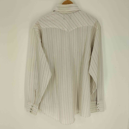 STIR UPS USA製 ストライプ ドット 襟芯 スナップボタン ウエスタン シャツ メンズ import:L