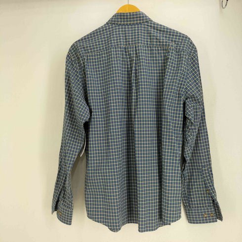 エディーバウアー Eddie Bauer MADE IN MAURITIUS ワンポイント刺繍 チェック柄 コットン ボタンダウン 長袖シャツ メンズ import:L