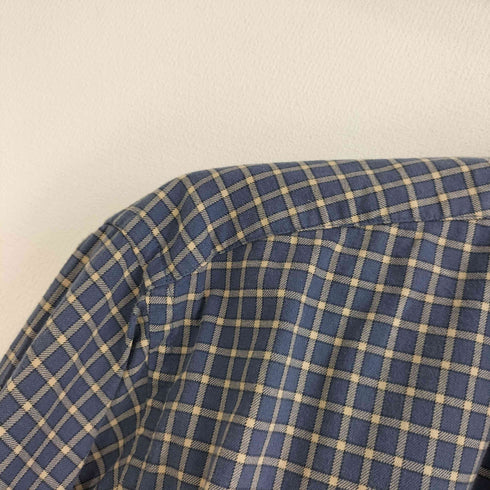 エディーバウアー Eddie Bauer MADE IN MAURITIUS ワンポイント刺繍 チェック柄 コットン ボタンダウン 長袖シャツ メンズ import:L