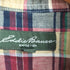 エディーバウアー Eddie Bauer WRINKLE RESISTANT チェック柄 パッチワーク コットン ボタンダウン 半袖 シャツ メンズ import:L