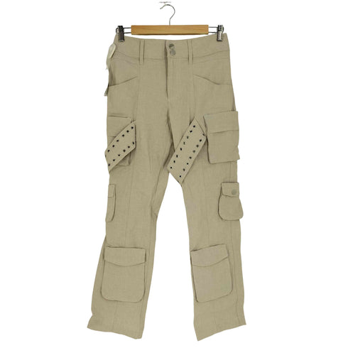ザラ ZARA LINEN BLEND CARGO TROUSERS リネンブレンドカーゴトラウザー レディース XS