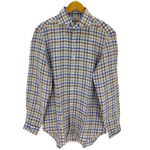 フェアファクス FAIRFAX リネンチェックシャツ メンズ import:L