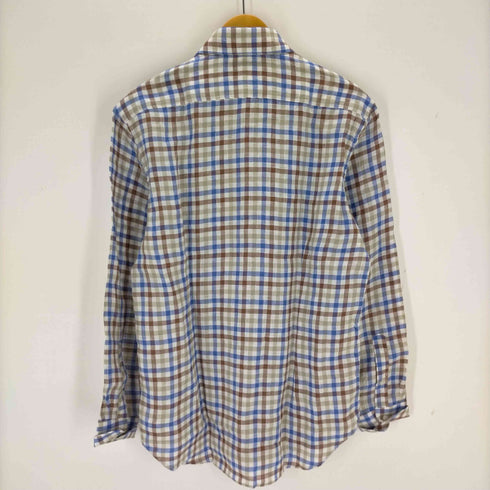 フェアファクス FAIRFAX リネンチェックシャツ メンズ import:L