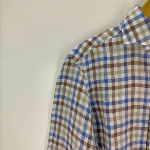 フェアファクス FAIRFAX リネンチェックシャツ メンズ import:L