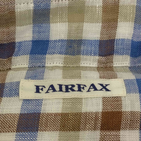 フェアファクス FAIRFAX リネンチェックシャツ メンズ import:L