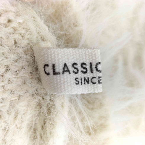 クラシカルエルフ CLASSICAL ELF 表情豊かな上品ニット。2wayフェザーニットカーデ レディース JPN:L