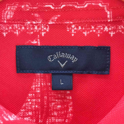 キャロウェイ Callaway ヨット柄プリント共衿シャツ メンズ L