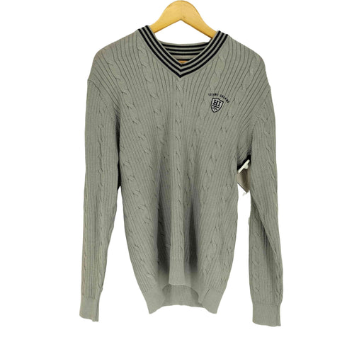 キャロウェイ Callaway 刺繍ロゴ ケーブル Vネックニット メンズ LL