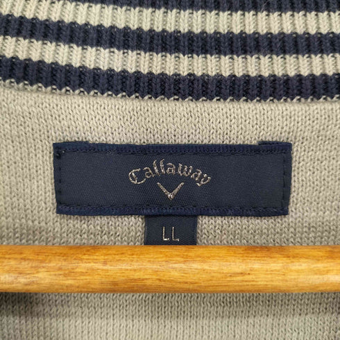 キャロウェイ Callaway 刺繍ロゴ ケーブル Vネックニット メンズ LL